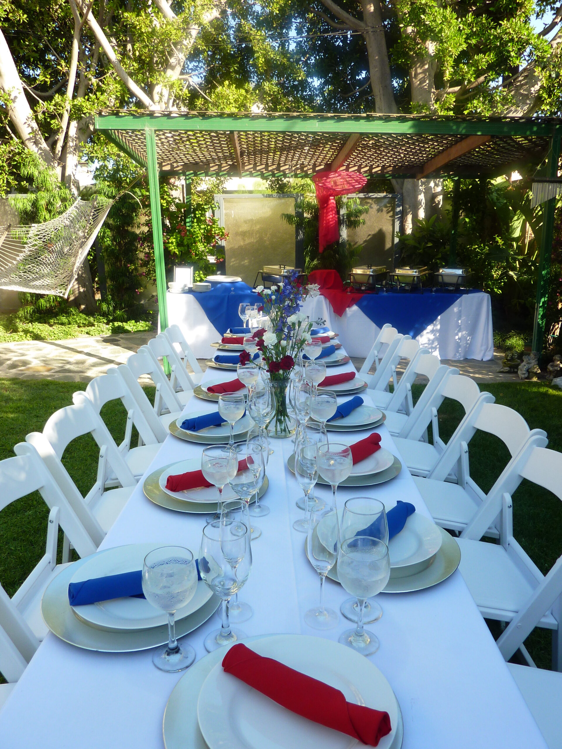 July Catered Table Setting